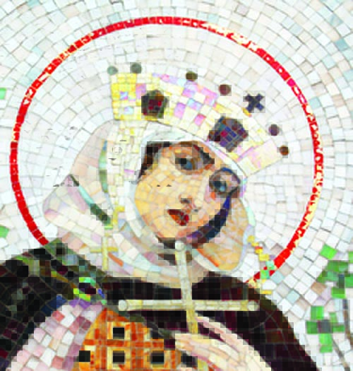 Mosaic of Saint Princess Olga. Saint Princess Olga - first known